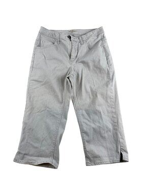 Lee Riders Womens Capri Jeans 30x18 Measured Gray Relaxed Crop Straight Leg